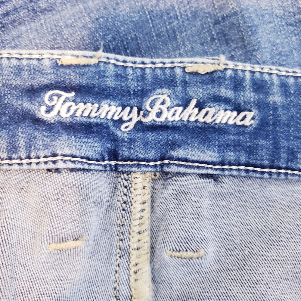 Tommy Bahama Boracay Indigo Denim Bermuda Jean Shorts Women's Size 14x11" - Picture 8 of 11